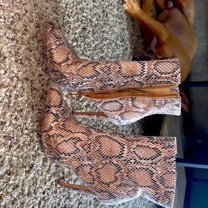 Snake skin heels